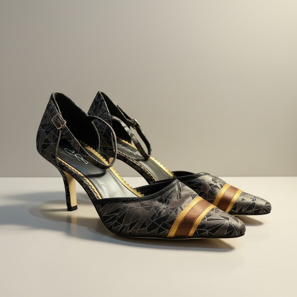 WILD ROSE🌹 Y2K Vibe Pointed Toe Heels 🌹 Ankle Strap🌹Size 9 🌹NWOB 🌹 So Gorgeous 🌹 - Picture 2 of 8